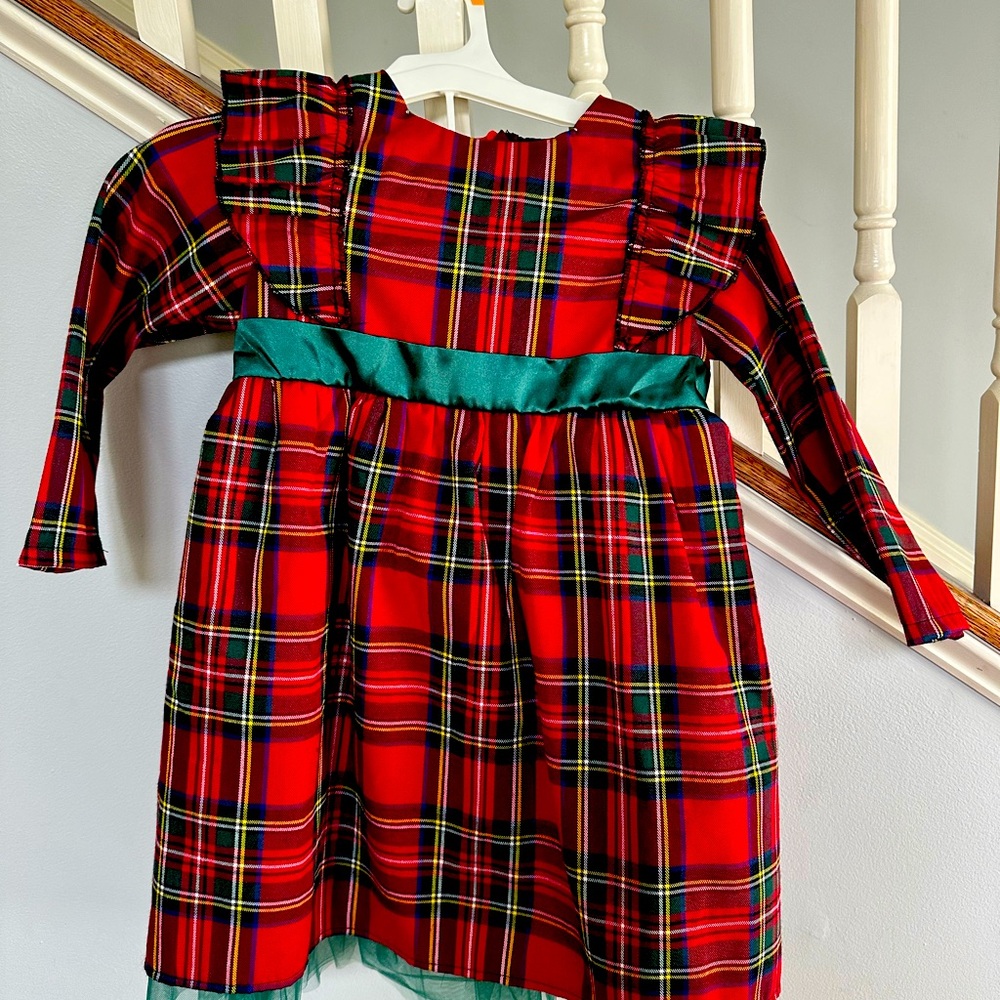 Girls Boutique plaid Tartan Christmas Dress